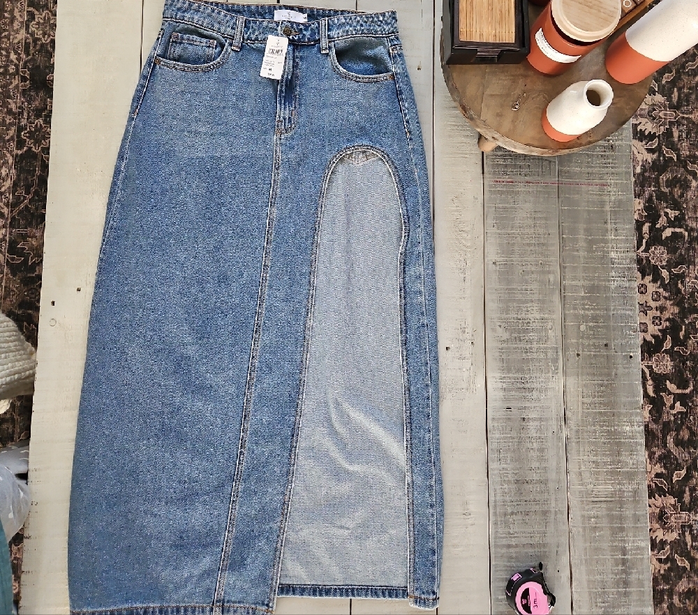 #98 Windsor Medium Denim Maxi Skirt